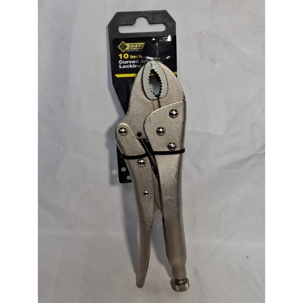 Steel Grip Curved Pliers, Drop Forged Steel, 10 inches  Long, 2251189